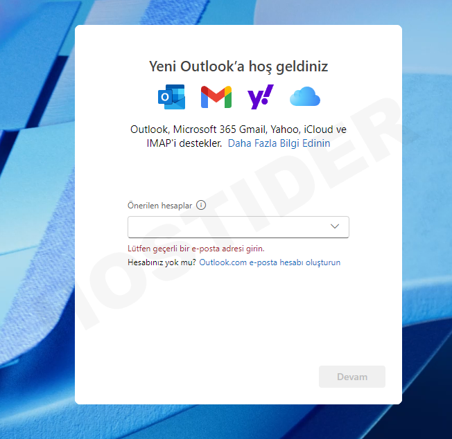 Outlook Otomatik ve Manuel Kurulum 2'si Bir Arada (Resimli Anlatım) 12 outlook giris 1
