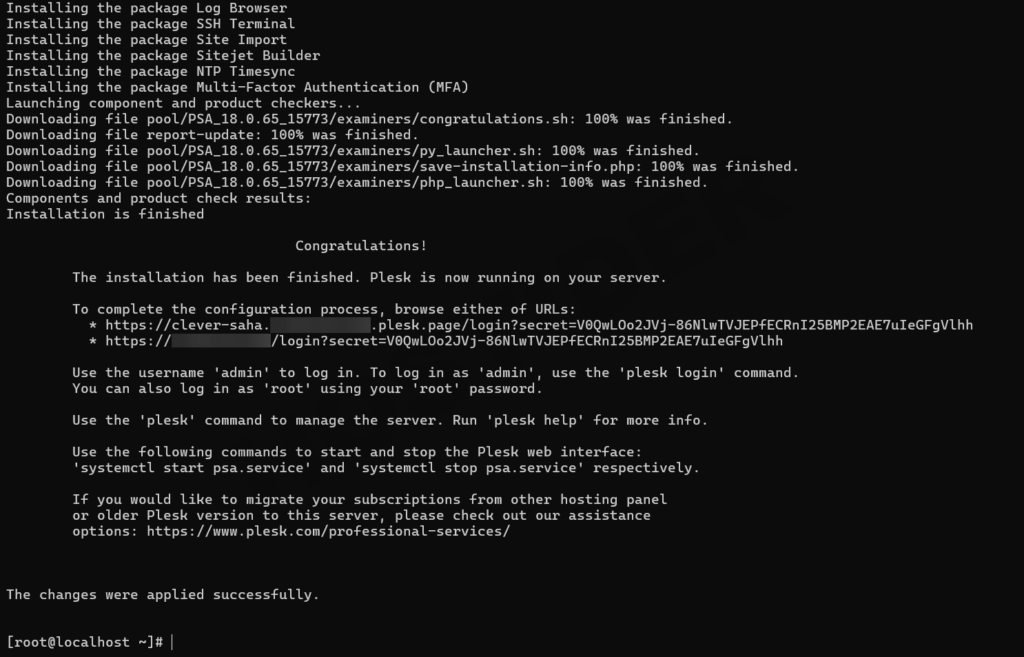 Almalinux 8 Plesk Kurulumu (Resimli Anlatım) 6 plesk 5
