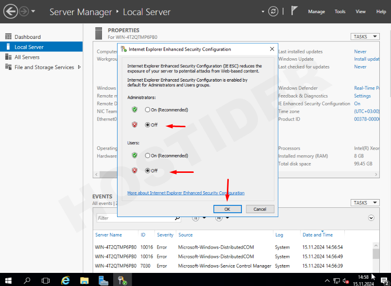Windows Server 2012/2016/2019/2022 Sahip Sunucularda İndirme Sorunu Çözümü 4 server 3