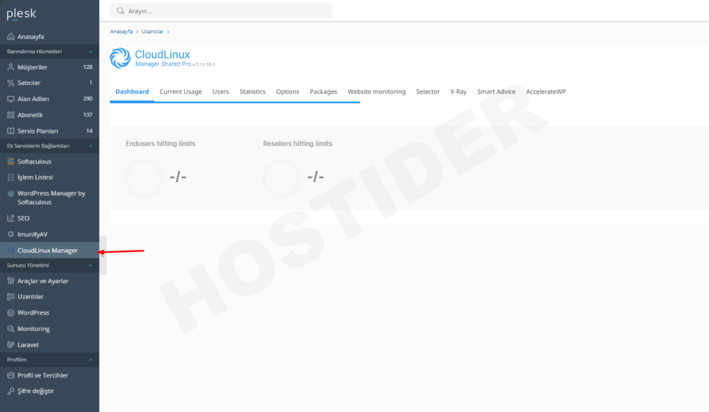 Plesk Üzerinde CloudLinux Kurulumu: Adım Adım Rehber 2 cloudlinux plesk