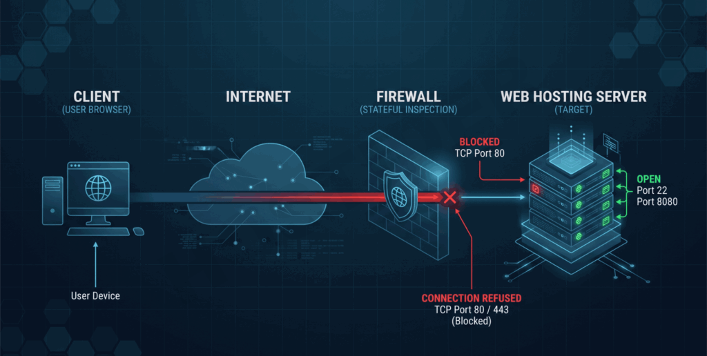 err connection refused port firewall 1
